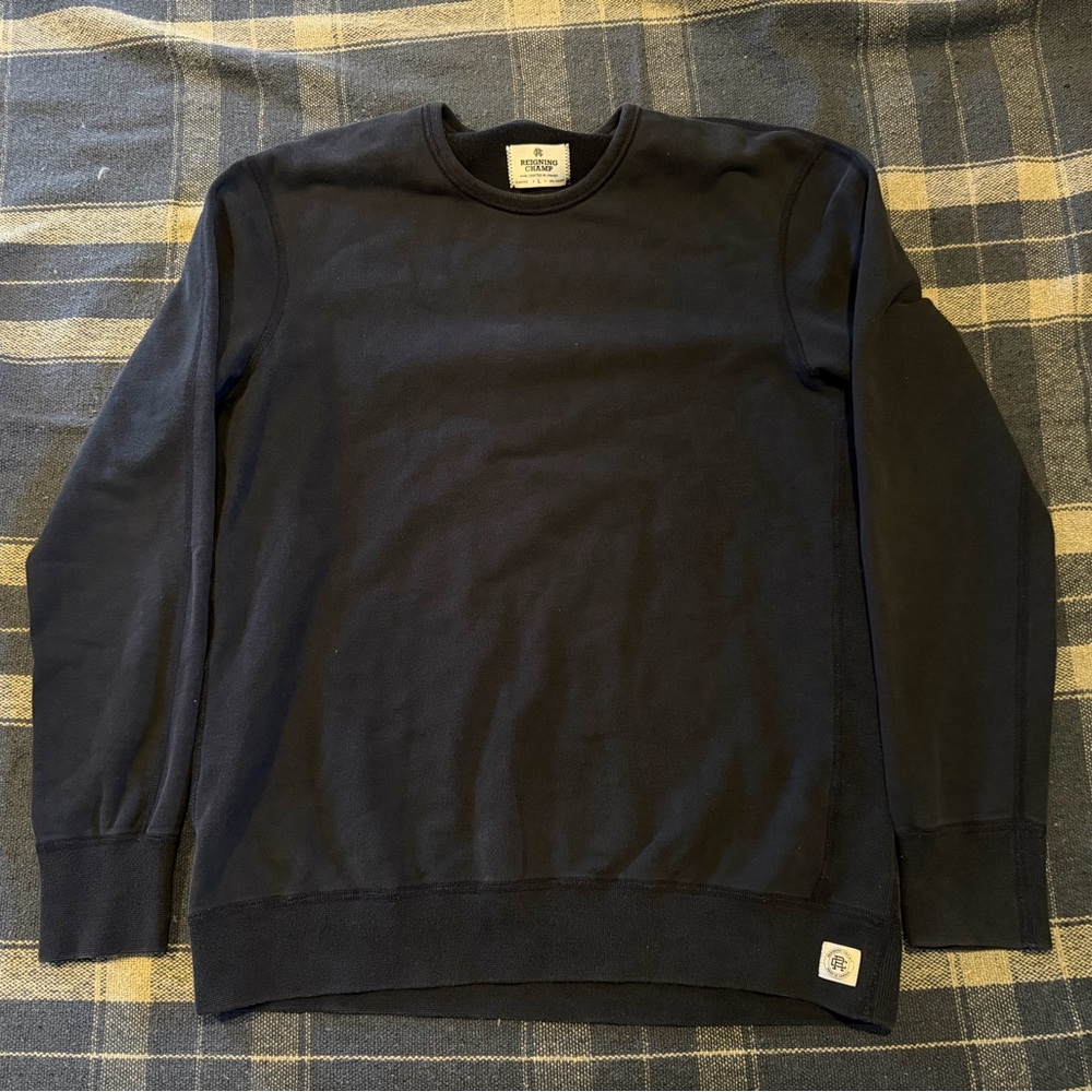 Reigning Champ Navy Crewneck Sweatshirt
